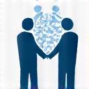 Icône de collaboration montrant deux personnes se serrant la main.
